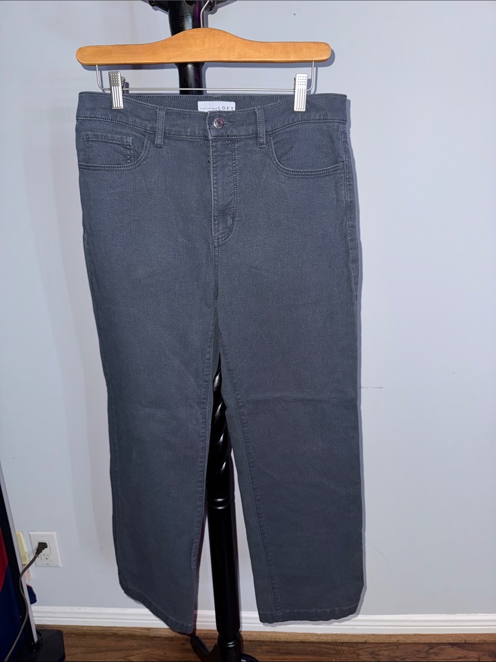 Eileen Fisher Charcoal Straight-Leg Jeans 7.1T